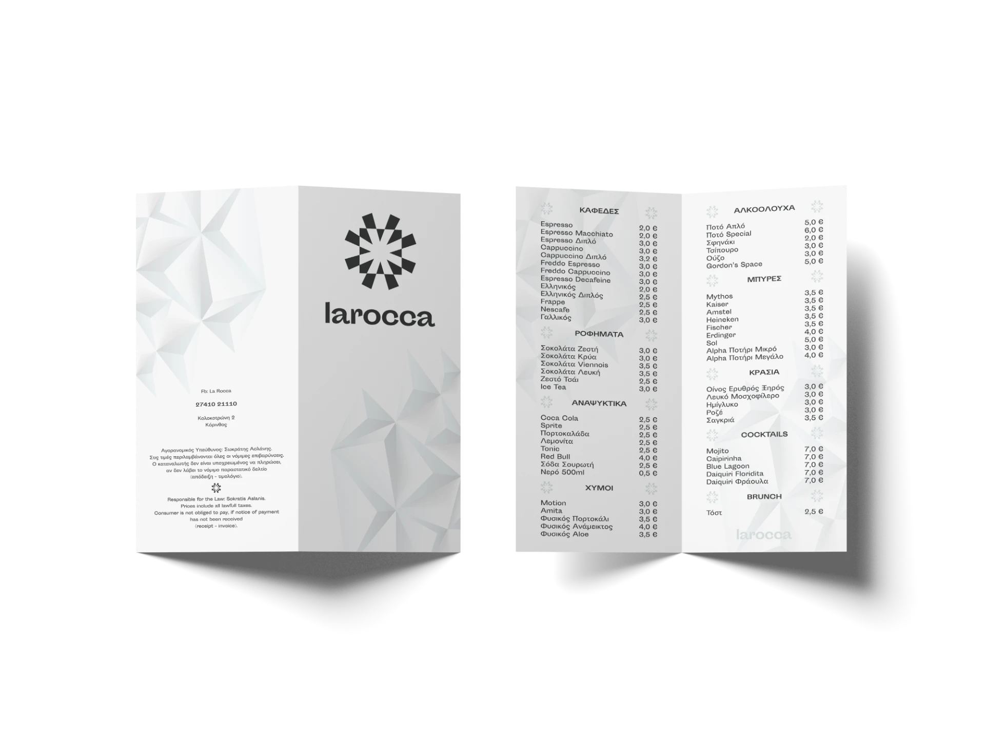 LaRocca — Identity & Menu Design, παρουσίαση έργου 4