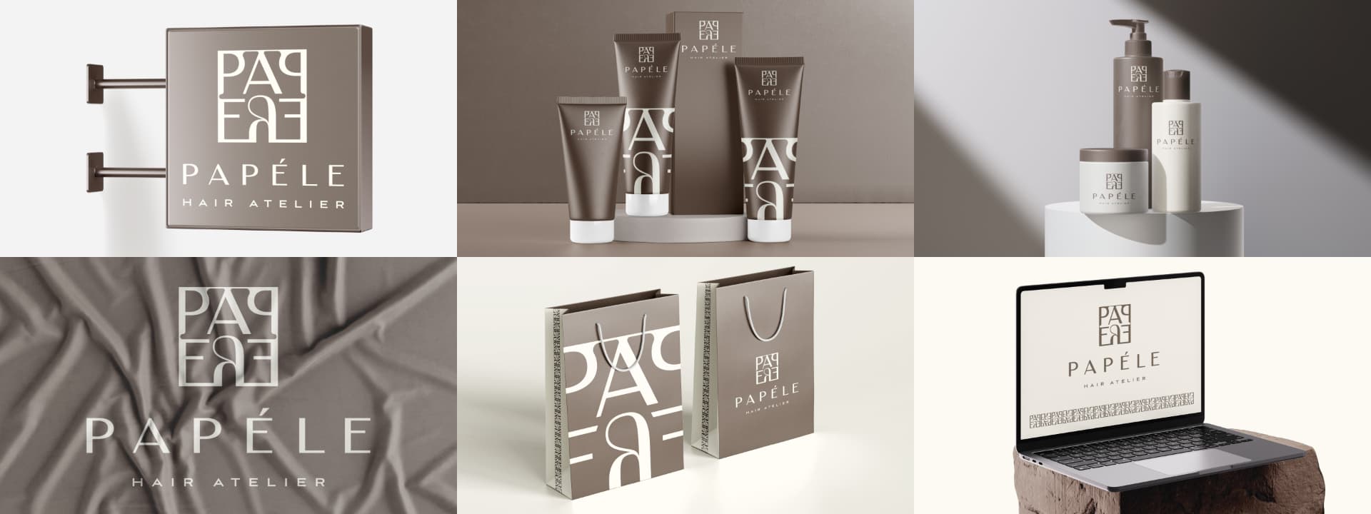 Papéle Hair Atelier — Brand Identity, παρουσίαση έργου 4