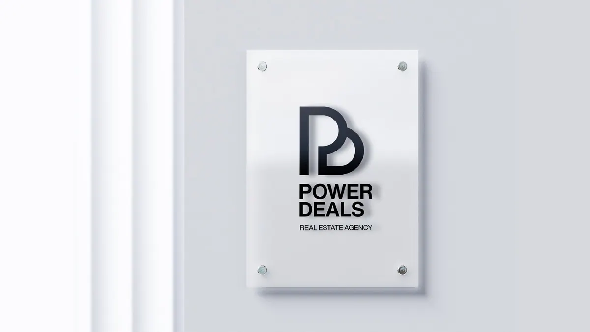 Το λογότυπο Power Deals σε κινητό, tablet, laptop και οθόνη υπολογιστή