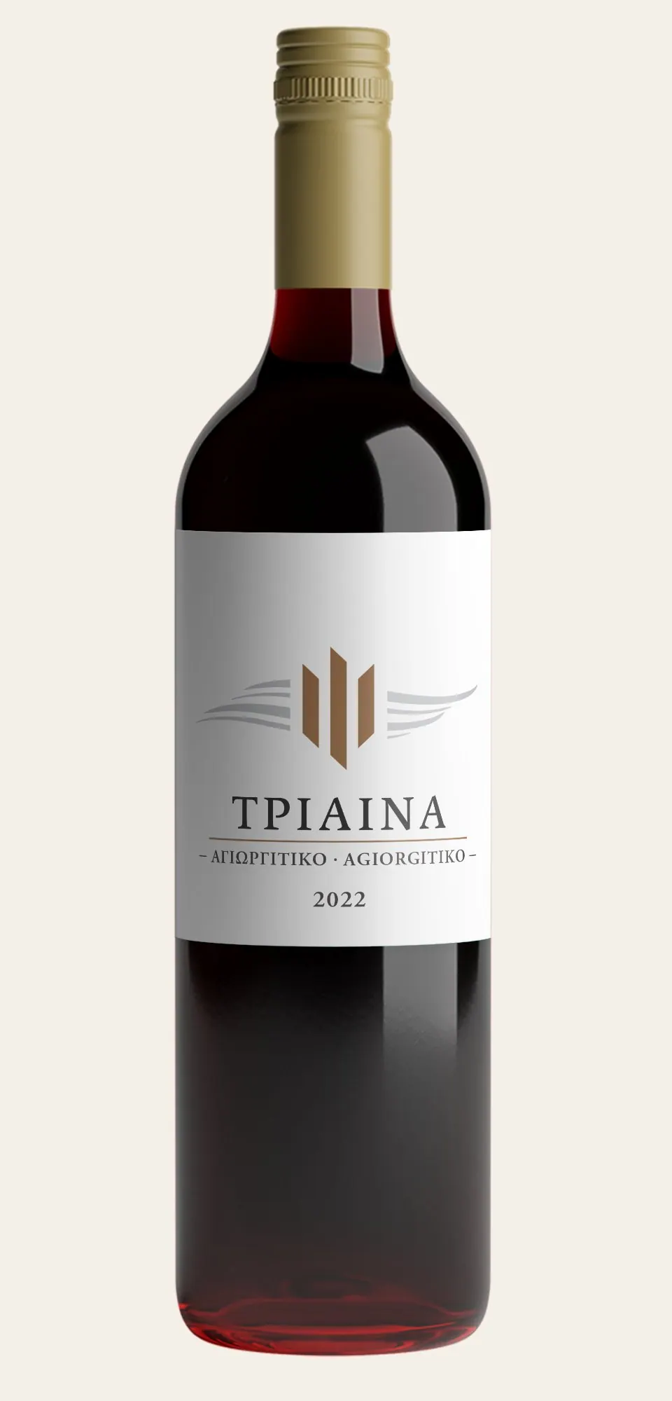 Bottle of Triaina red Agiorgitiko 2022