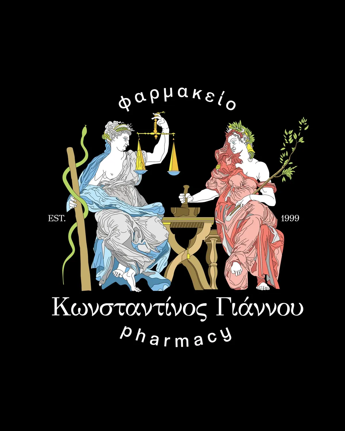 Εξώφυλλο έργου Φαρμακείο Κωνσταντίνος Γιάννου, Εταιρική ταυτότητα από τον Άγγελο Κουρτίδη