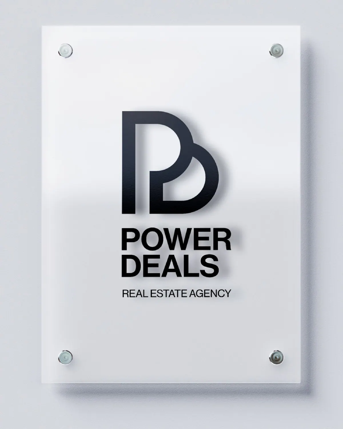 Εξώφυλλο έργου Power Deals Real Estate Agency, Σχεδιασμός λογοτύπου από τον Άγγελο Κουρτίδη