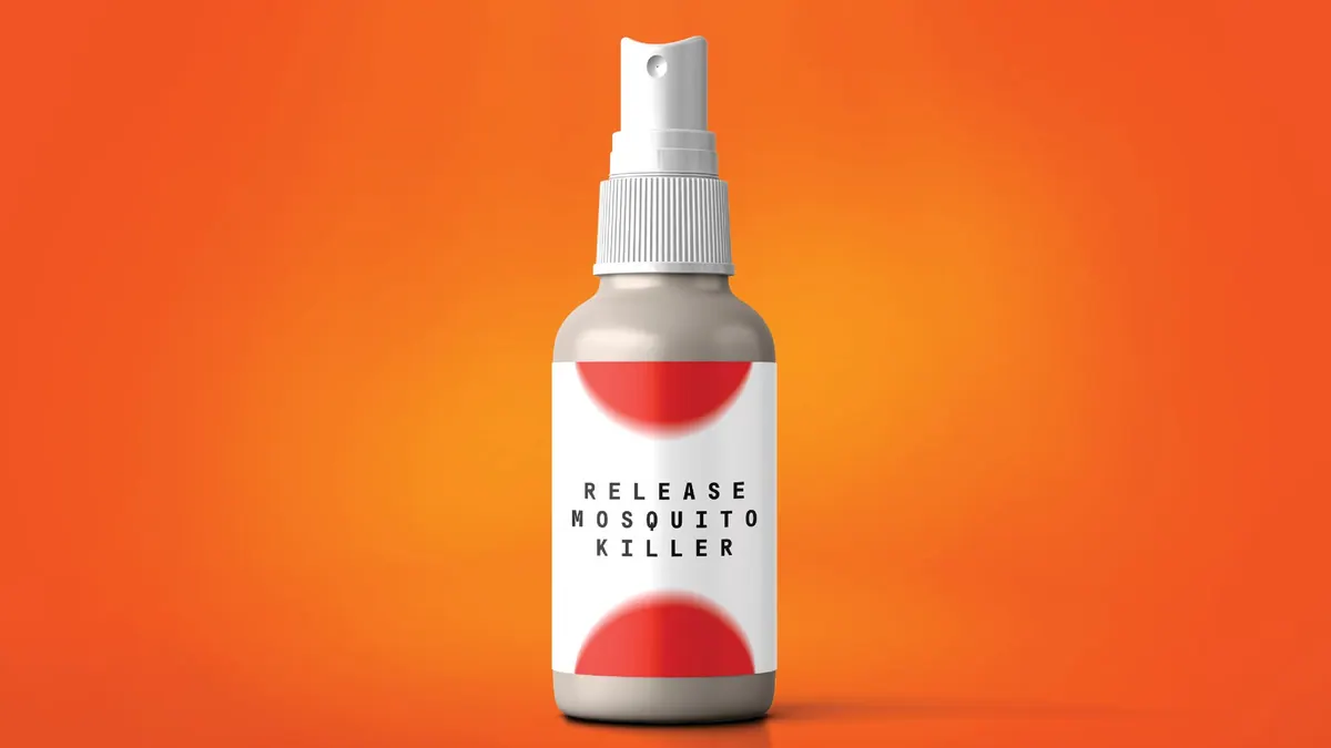 Εντομοαπωθητικό σπρέι Release Mosquito Killer με κόκκινα ημικύκλια